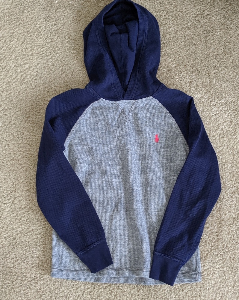 Polo Ralph Lauren boys thermal hoodie EUC